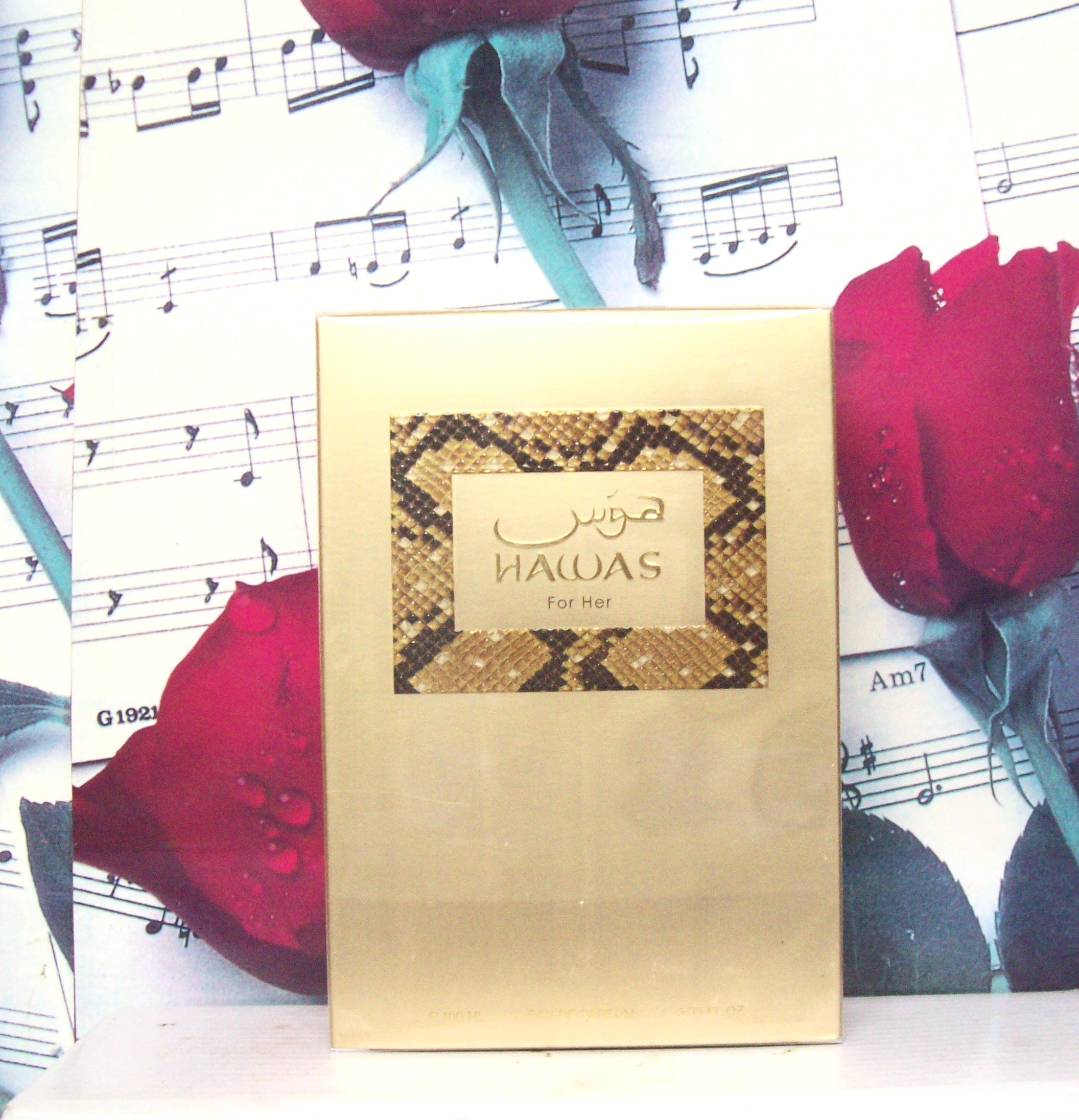 Hawas For Her EDP 3.33 OZ spray bottle for women, sweet and floral fragrance