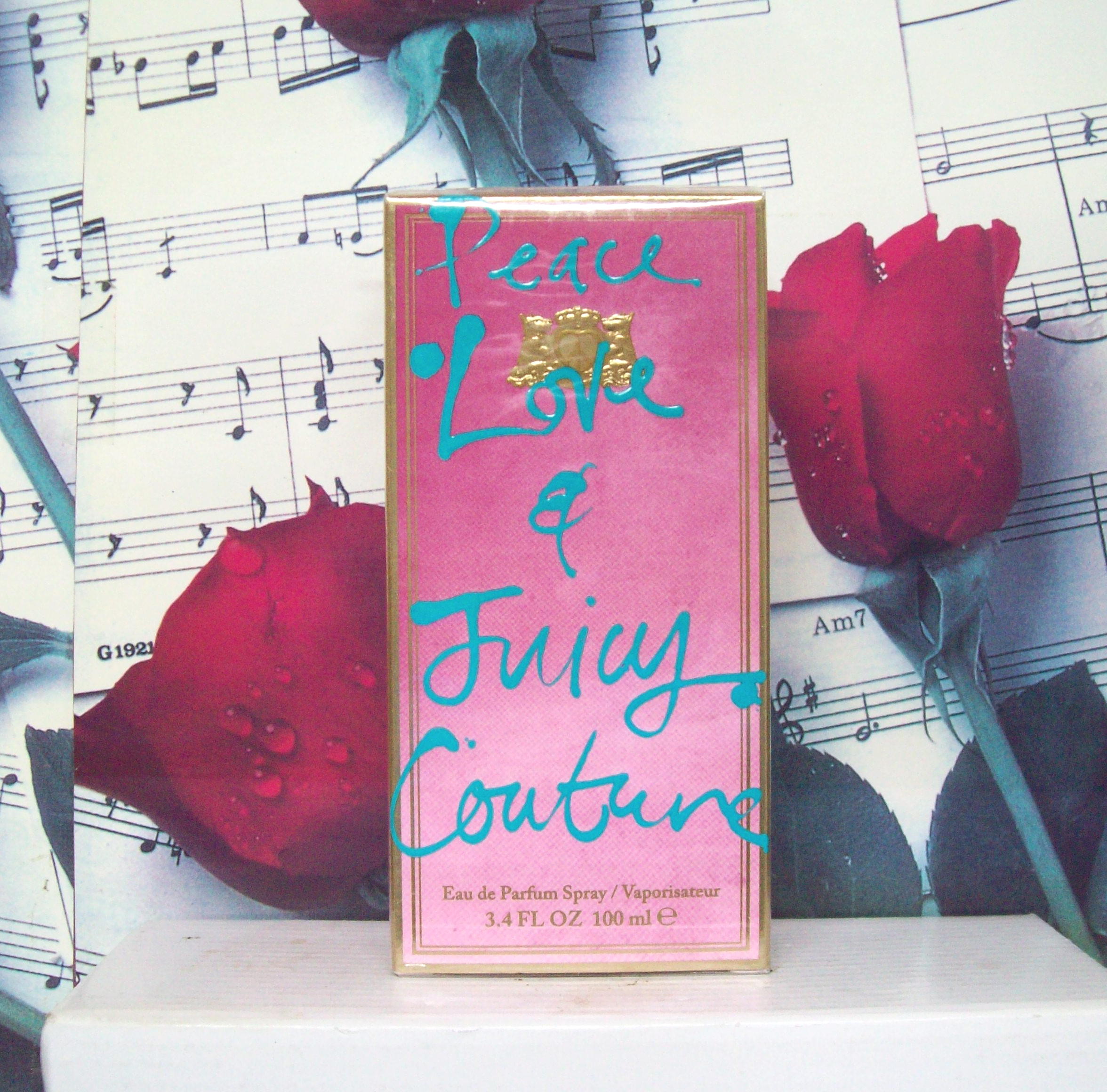 Peace Love and Juicy Couture perfume bottle with box