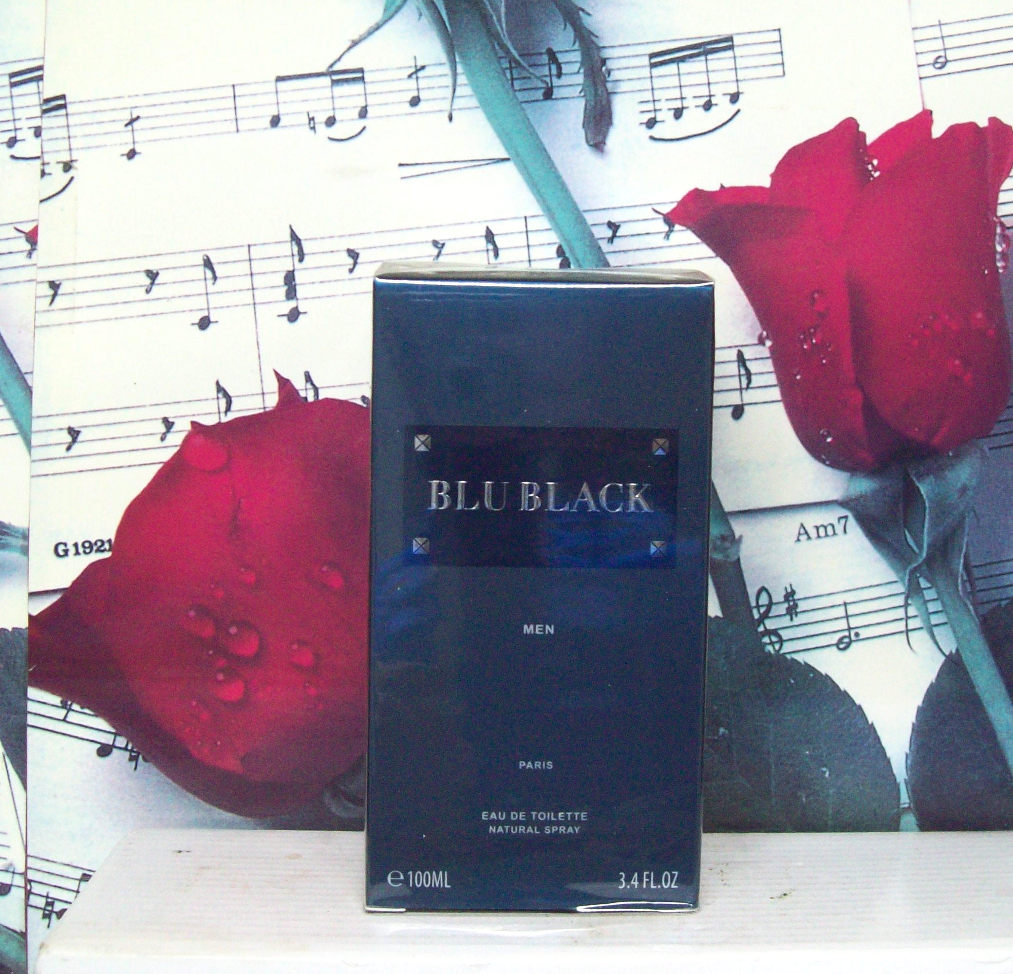 BLU Black Men EDT by Karen Low 3.4 OZ perfume bottle