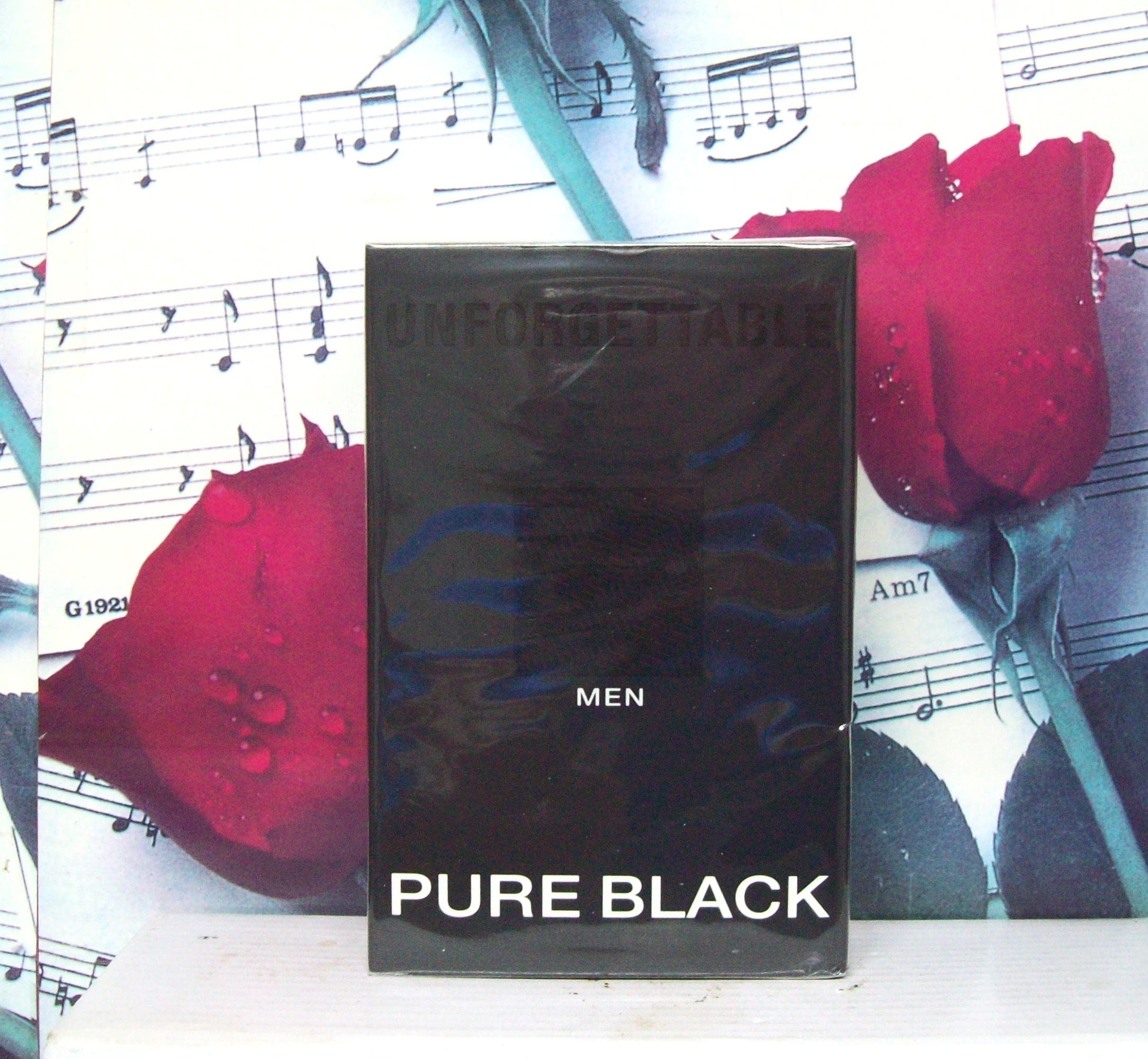 Unforgettable Pure Black Men EDT bottle front view